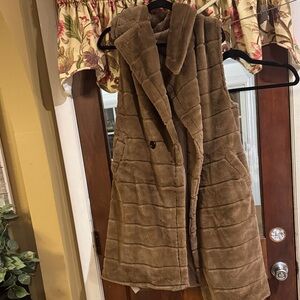 Women's Brown Quilted Vest